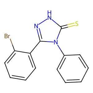 5-(2-bromophenyl)-4-phenyl-4H-1,2,4-triazole-3-thiol structure