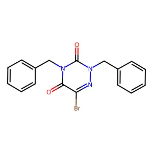 2,4-Dibenzyl-6-bromo-1,2,4-triazine-3,5(2H,4H)-dione structure