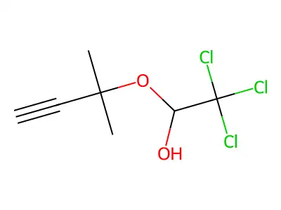 Ethanol, 1-(1,1-dimethyl-2-propynyloxy)-2,2,2-trichloro- structure