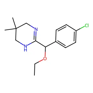 3,4,5,6-Tetrahydro-2-(4-chloro-alpha-ethoxybenzyl)-5,5-dimethylpyrimidine structure