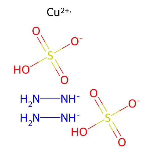 Copper dihydrazinium sulfate structure