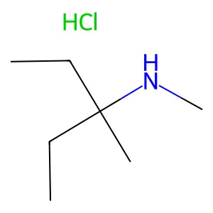 Propylamine, N,1-dimethyl-1-ethyl-, hydrochloride structure