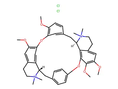 Dimethyltubocurarinium chloride structure