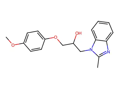 1-(4-Methoxyphenoxy)-3-(2-methylbenzimidazol-1-yl)propan-2-ol structure