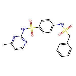 4-(benzylsulfonylamino)-N-(4-methylpyrimidin-2-yl)benzenesulfonamide structure