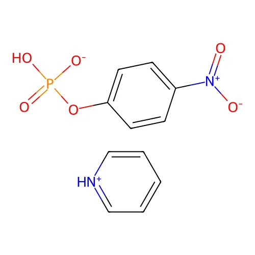 (4-Nitrophenyl) hydrogen phosphate;pyridin-1-ium structure