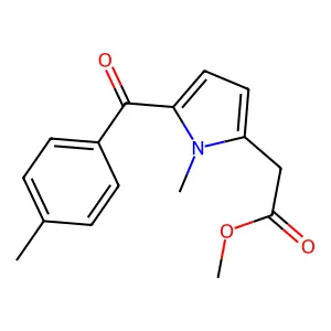 Methyl 1-methyl-5-(4-methylbenzoyl)-1H-pyrrole-2-acetate structure
