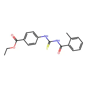 Ethyl 4-({[(2-methylbenzoyl)amino]carbothioyl}amino)benzoate structure