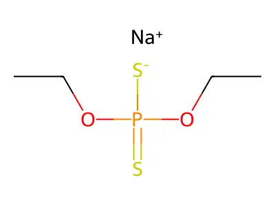 Sodium diethoxy-sulfanylidene-sulfido-lambda5-phosphane structure