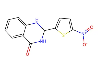 1,2-Dihydro-2-(5-nitro-2-thienyl)quinazolin-4(3H)-one structure