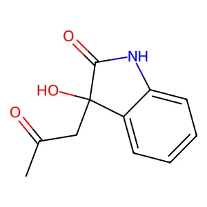 1,3-Dihydro-3-hydroxy-3-(2-oxopropyl)-2H-indol-2-one structure
