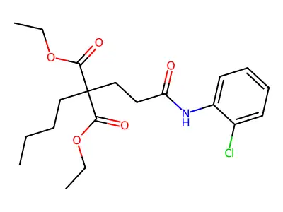 Diethyl 2-butyl-2-[3-(2-chloroanilino)-3-oxopropyl]malonate structure