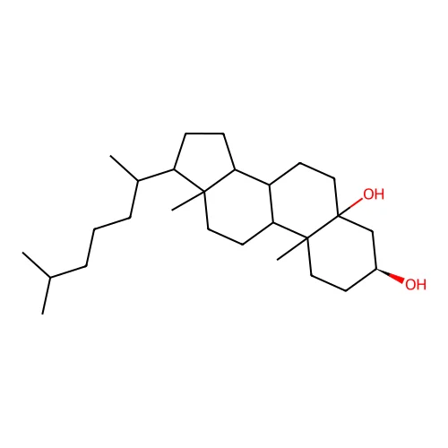 Cholestane-3alpha,5-diol structure