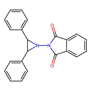 trans-N-(2,3-Diphenylaziridin-1-yl)phthalimide structure