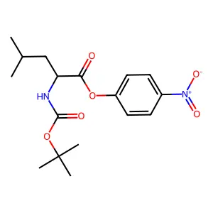 p-Nitrophenyl N-(tert-butoxycarbonyl)-L-leucinate structure