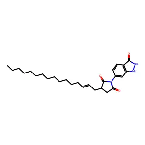 3-Hexadec-2-enyl-1-(3-oxo-1,2-dihydroindazol-6-yl)pyrrolidine-2,5-dione structure