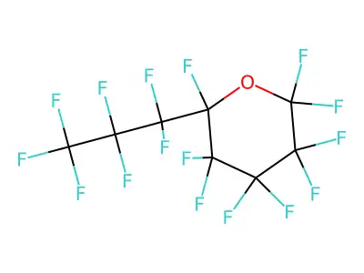 2,2,3,3,4,4,5,5,6-Nonafluoro-6-(heptafluoropropyl)tetrahydro-2H-pyran structure