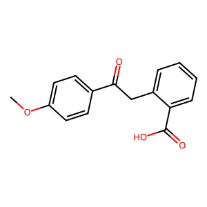 3-(4-Methoxybenzoylmethyl)benzoic acid structure