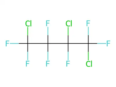 1,2,4-Trichloro-1,1,2,3,3,4,4-heptafluorobutane structure