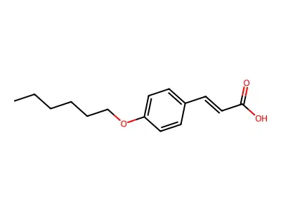 p-n-Hexyloxycinnamic acid structure