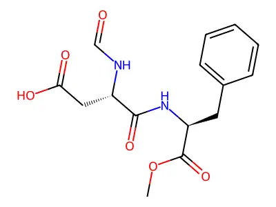 1-Methyl N-(N-formyl-L-alpha-aspartyl)-3-phenyl-L-alaninate structure