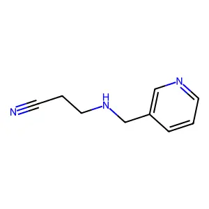 Propanenitrile, 3-((3-pyridinylmethyl)amino)- structure