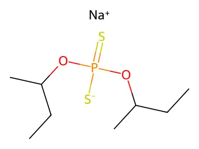 Sodium di(butan-2-yloxy)-sulfanylidene-sulfido-lambda5-phosphane structure