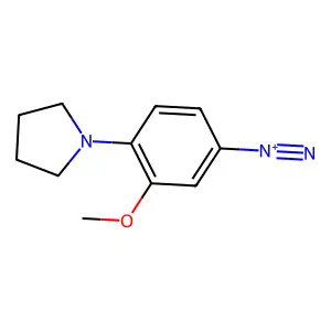 3-Methoxy-4-(1-pyrrolidinyl)benzenediazonium structure