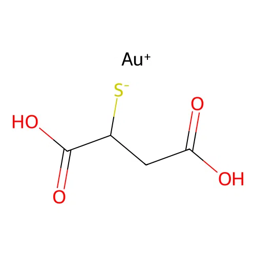 Aurothiomalic acid structure