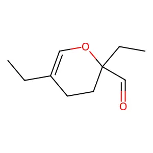 2,5-Diethyl-3,4-dihydro-2H-pyran-2-carbaldehyde structure