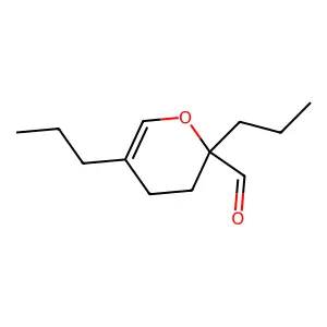 3,4-Dihydro-2,5-dipropyl-2H-pyran-2-carbaldehyde structure