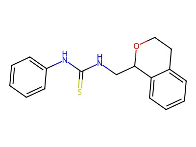 1-(3,4-dihydro-1H-isochromen-1-ylmethyl)-3-phenylthiourea structure