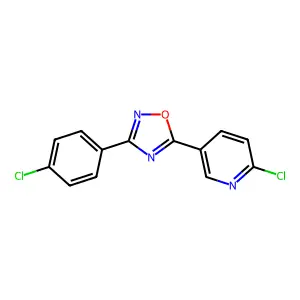 2-Chloro-5-[3-(4-chlorophenyl)-1,2,4-oxadiazol-5-yl]pyridine structure