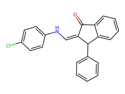 2-[(4-Chloroanilino)methylene]-3-phenyl-1-indanone structure