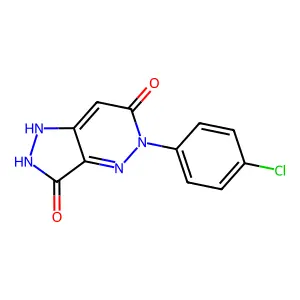5-(4-chlorophenyl)-3-hydroxy-1,5-dihydro-6H-pyrazolo[4,3-c]pyridazin-6-one structure