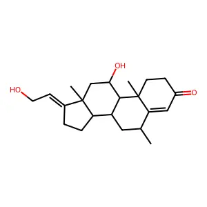 11,21-Dihydroxy-6-methylpregna-4,17-dien-3-one structure