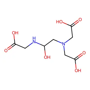 Glycine, N-(carboxymethyl)-N-[2-[(carboxymethyl)amino]-2-hydroxyethyl]- structure