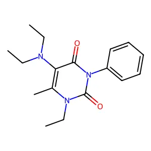 5-(Diethylamino)-1-ethyl-6-methyl-3-phenyl-2,4(1H,3H)-pyrimidinedione structure