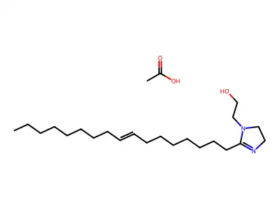 Acetic acid;2-(2-heptadec-8-enyl-4,5-dihydroimidazol-1-yl)ethanol structure