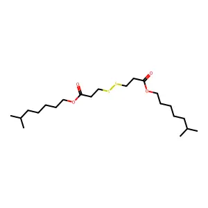 Propanoic acid, 3,3'-dithiobis-, 1,1'-diisooctyl ester structure