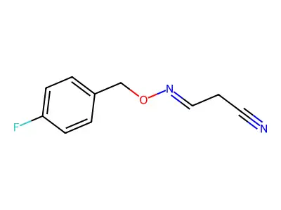 3-{[(4-Fluorophenyl)methoxy]imino}propanenitrile structure