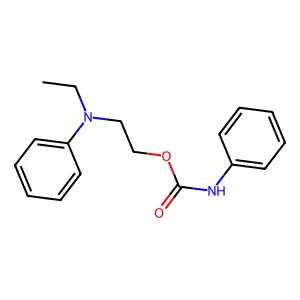 Ethanol, 2-(ethylphenylamino)-, 1-(N-phenylcarbamate) structure