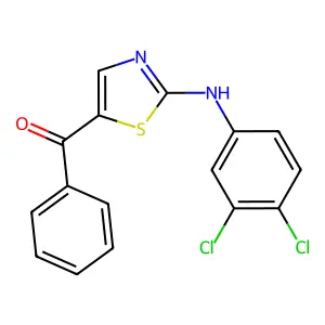 [2-(3,4-Dichloroanilino)-1,3-thiazol-5-yl](phenyl)methanone structure