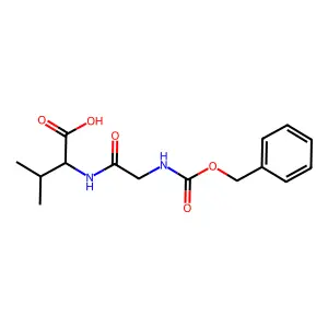 N-[N-[(benzyloxy)carbonyl]glycyl]-L-valine structure