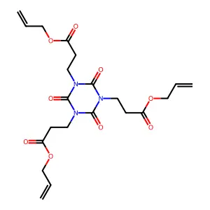 Triallyl 2,4,6-trioxo-1,3,5-triazine-1,3,5(2H,4H,6H)-tripropionate structure