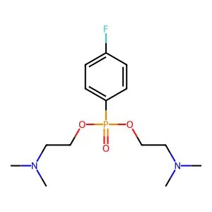 Phosphonic acid, p-fluorophenyl-, bis(2-(dimethylamino)ethyl) ester structure
