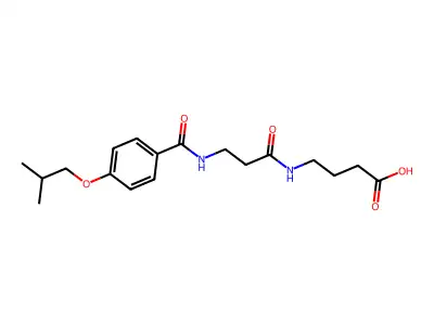 4-(3-(4-Isobutoxybenzamido)propanamido)butanoic acid structure