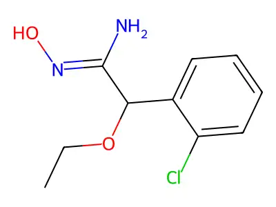 2-(2-chlorophenyl)-2-ethoxy-N'-hydroxyethanimidamide structure
