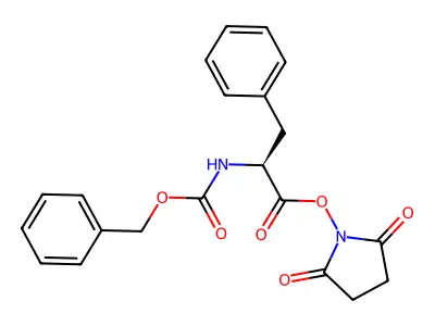 (2,5-Dioxopyrrolidin-1-yl) 3-phenyl-2-(phenylmethoxycarbonylamino)propanoate structure