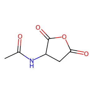 N-(2,5-dioxooxolan-3-yl)acetamide structure